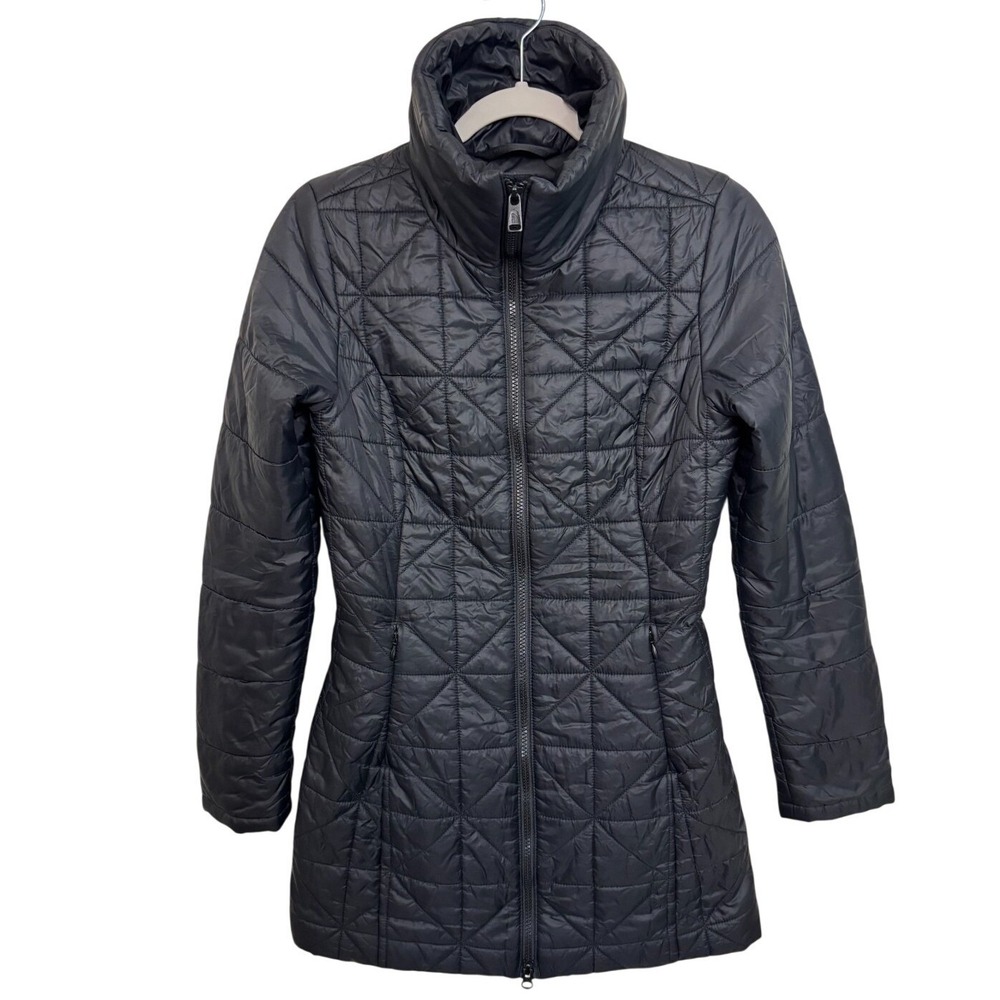The North Face Quilted Jacket Womens XS Black Long Sleeve Full Zip Outdoor Parka